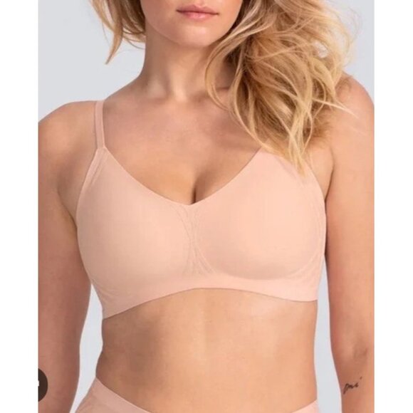 HONEYLOVE Silhouette Wireless Bra Woman's Sz L in Blush Pink Style #LWBR0201 - Picture 8 of 8